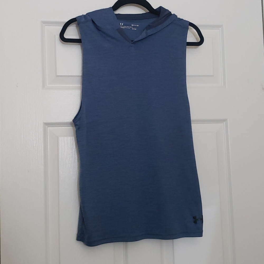 Under Armour Sleeveless Hoodie Small Blue